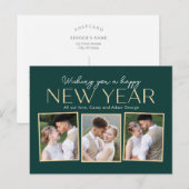 Nieuwjaarscollage Bewerkbare Kleur Vakantie Ansich Feestdagenkaart (Voorkant / Achterkant)