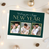 Nieuwjaarscollage Bewerkbare Kleur Vakantie Fotoka Feestdagenkaart