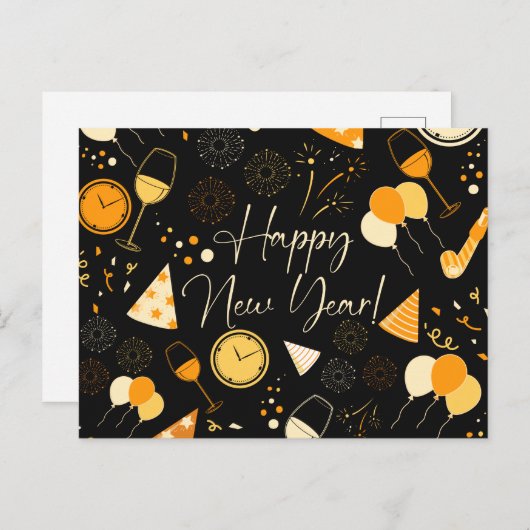 Nieuwjaarsdag Briefkaart (Voorkant / Achterkant)