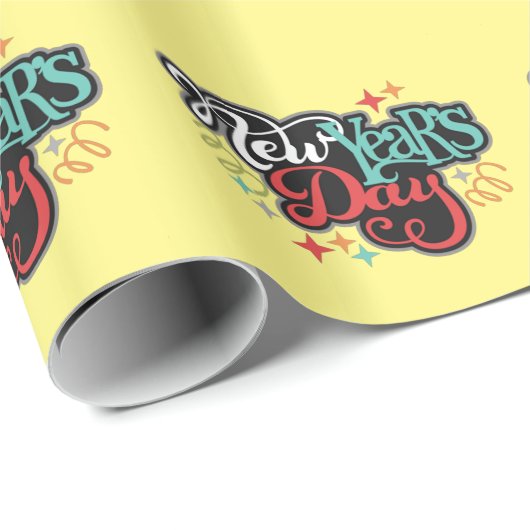 Nieuwjaarsdag Cadeaupapier (Rol Hoek)