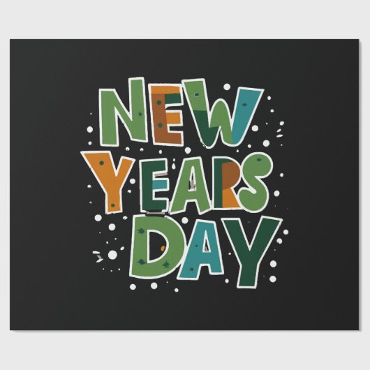 Nieuwjaarsdag Cadeaupapier (Vlak)