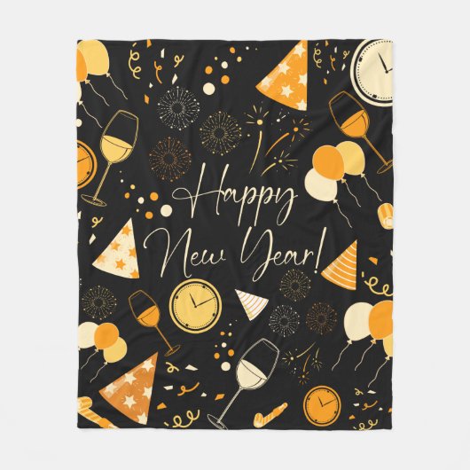 Nieuwjaarsdag Fleece Deken (Voorkant)
