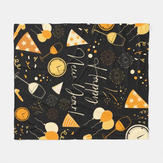 Nieuwjaarsdag Fleece Deken (Voorkant (Horizontaal))