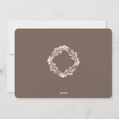 Nieuwjaarsdag Foto kaart Fried Floral Wreate (Achterkant)