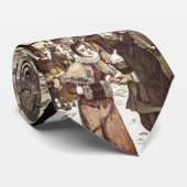 Nieuwjaarsdag in Oud New York 1882 Stropdas (Opgerold)