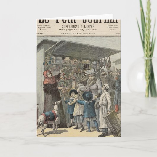 Nieuwjaarsdag in Parijs Feestdagen Kaart (Voorkant)