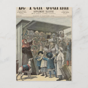 Nieuwjaarsdag in Parijs Feestdagenkaart