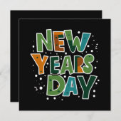 Nieuwjaarsdag Kaart (Voorkant / Achterkant)