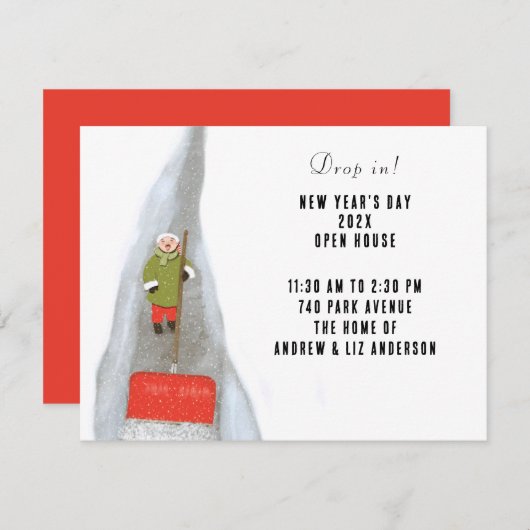 Nieuwjaarsdag Kaart (Voorkant / Achterkant)