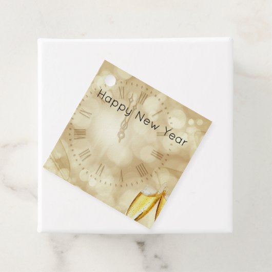 Nieuwjaarsdag met champagnebril bedankjes labels (In situ)