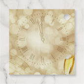 Nieuwjaarsdag met champagnebril bedankjes labels (Achterkant)