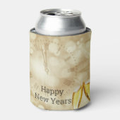 Nieuwjaarsdag met champagnebril blikjeskoeler (Blikje Voorkant)