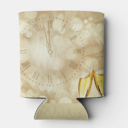 Nieuwjaarsdag met champagnebril blikjeskoeler (Achterkant)