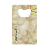 Nieuwjaarsdag met champagnebril creditkaart flessenopener (Voorkant)