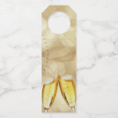 Nieuwjaarsdag met champagnebril flessenhanger (Achterkant)