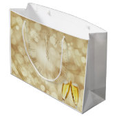 Nieuwjaarsdag met champagnebril groot cadeauzakje (Achterkant Gekanteld)