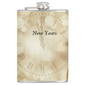 Nieuwjaarsdag met champagnebril heupfles (Voorkant)