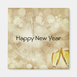 Nieuwjaarsdag met champagnebril magneet