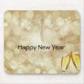 Nieuwjaarsdag met champagnebril muismat (Voorkant)
