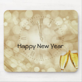 Nieuwjaarsdag met champagnebril muismat