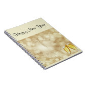 Nieuwjaarsdag met champagnebril notitieboek (Rechterzijde)