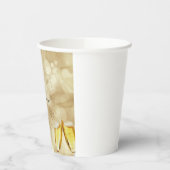 Nieuwjaarsdag met champagnebril papieren bekers (Links)