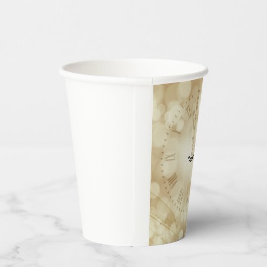 Nieuwjaarsdag met champagnebril papieren bekers (Rechts)