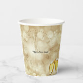 Nieuwjaarsdag met champagnebril papieren bekers (Voorkant)