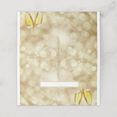 Nieuwjaarsdag met champagnebril plaatskaartje (Buitenkant ongevouwen)