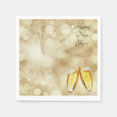 Nieuwjaarsdag met champagnebril servet (Voorkant)