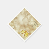 Nieuwjaarsdag met champagnebril servet (Hoek)