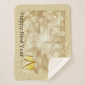 Nieuwjaarsdag met champagnebril sherpa deken (Voorkant)