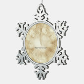 Nieuwjaarsdag met champagnebril tin sneeuwvlok ornament (Rechts)