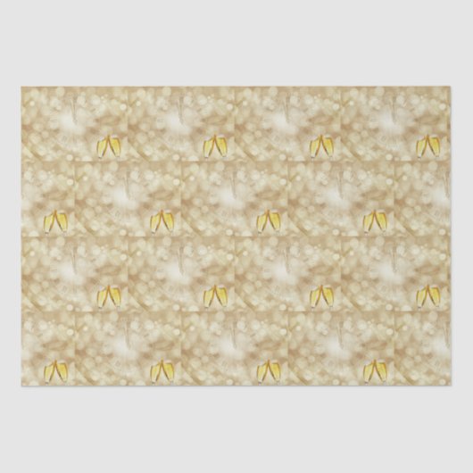 Nieuwjaarsdag met champagnebril tissuepapier (Voorkant)