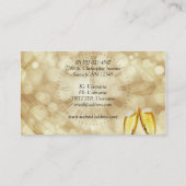 Nieuwjaarsdag met champagnebril visitekaartje (Achterkant)