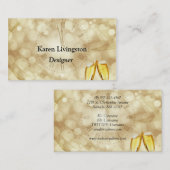 Nieuwjaarsdag met champagnebril visitekaartje (Voorkant / Achterkant)