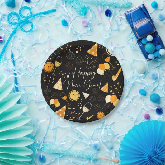 Nieuwjaarsdag Papieren Bordje (Feest)