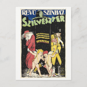 Nieuwjaarsdag Review Hongarije 1920 Feestdagenkaart