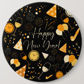 Nieuwjaarsdag Ronde Button 6,0 Cm (Voorkant)