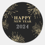 Nieuwjaarsdag Ronde Sticker (Voorkant)