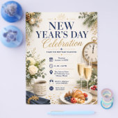 Nieuwjaarsdag Viering Flyer (Enkel)