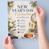 Nieuwjaarsdag Viering Flyer (Hand)