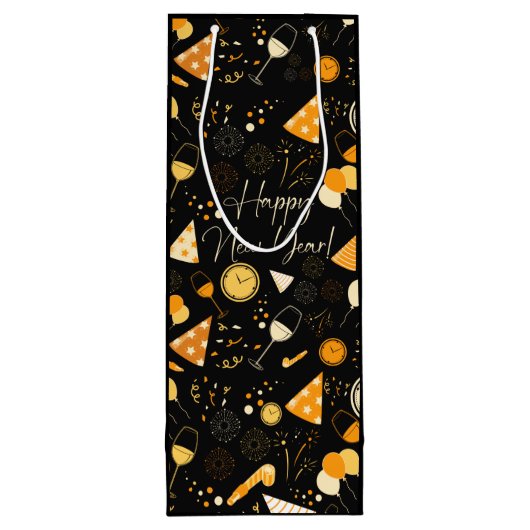 Nieuwjaarsdag Wijn Cadeautas (Achterkant)