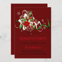 Nieuwjaarsdecoratie loli pop, kerstster Uitnodigin Kaart