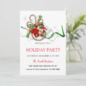 Nieuwjaarsdecoratie loli pop, kerstster Uitnodigin Kaart (Staand voorkant)