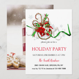 Nieuwjaarsdecoratie loli pop, kerstster Uitnodigin Kaart