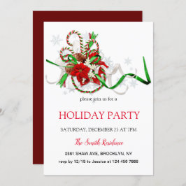 Nieuwjaarsdecoratie loli pop, kerstster Uitnodigin Kaart