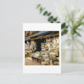 Nieuwjaarsdecoratie  Oud Japan Feestdagenkaart (Staand voorkant)