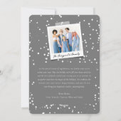 Nieuwjaarse kaas met piekverlichting Stijlvolle fo Feestdagenkaart (Achterkant)