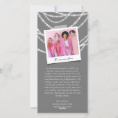 Nieuwjaarse kaas met piekverlichting Stijlvolle fo Feestdagenkaart (Achterkant)